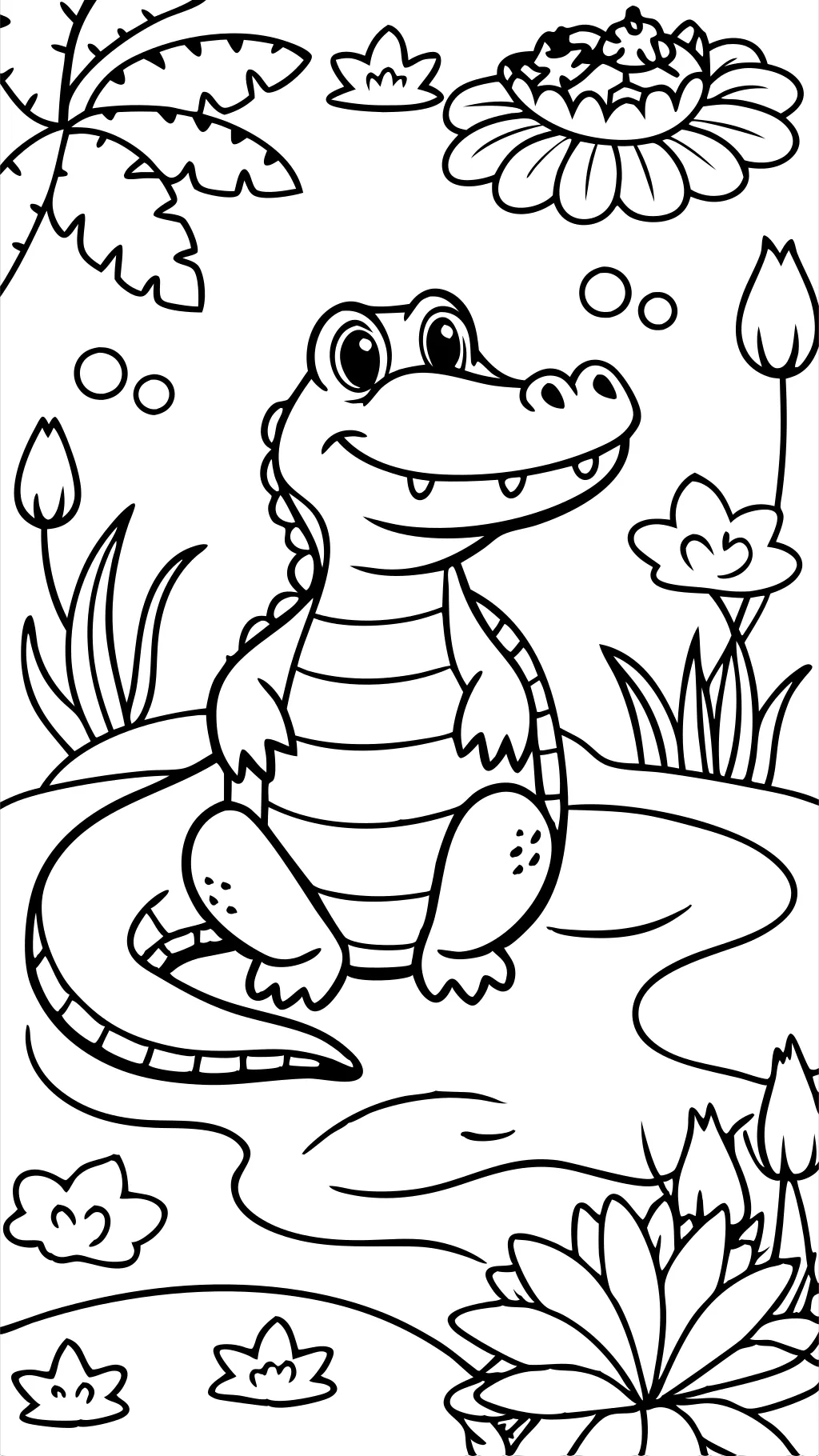 Página para colorear aligator